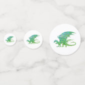 Confettis Dragon vert de mosaïque Extraordinaire (Derrière)