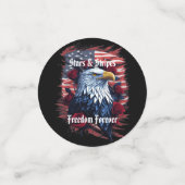 Confettis Drapeau américain Rose pour la liberté des étoiles (Petit recto)