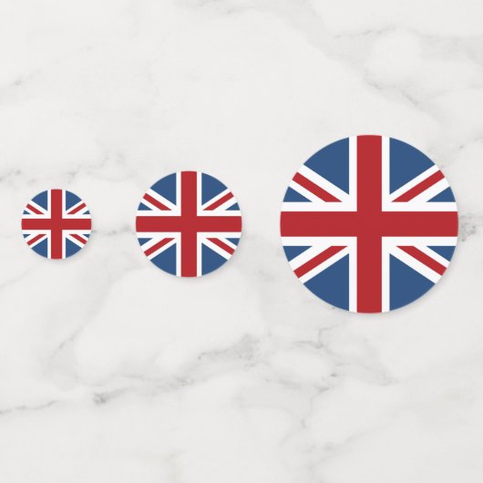 Confettis Drapeau classique Union Jack UK (Derrière)