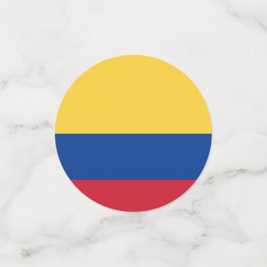 Confettis Drapeau de Colombie (Petit recto)
