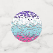 Confettis Drapeau de fierté multisexuel funky trippy ondulé (Petit recto)