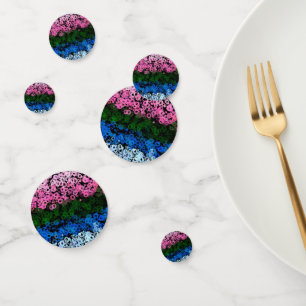 Confettis Drapeau de fierté Omniromantique Floral Mignon Rét
