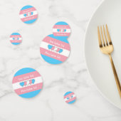 Confettis Drapeau de fierté transgenre avec texte (Groupe)