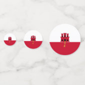 Confettis Drapeau de Gibraltar (Devant)