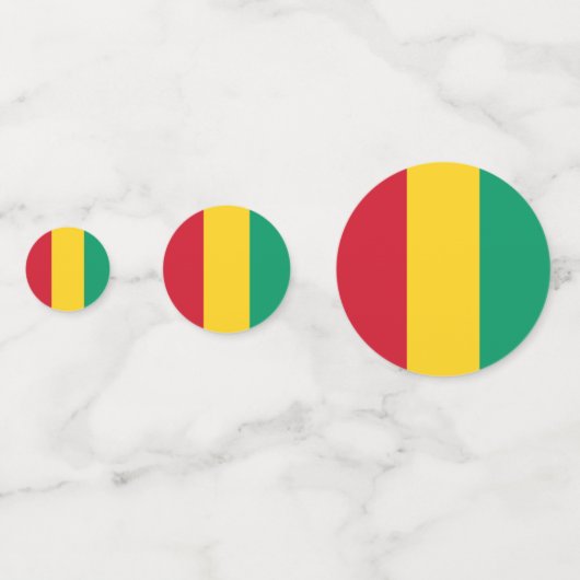 Confettis Drapeau de Guinée (Derrière)