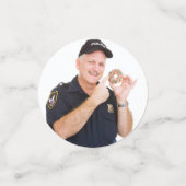 Confettis Drapeau de la ligne bleue mince de la police (Petit recto)