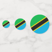 Confettis Drapeau de la Tanzanie (Derrière)