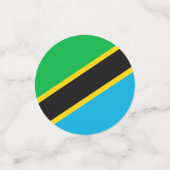 Confettis Drapeau de la Tanzanie (Petit recto)