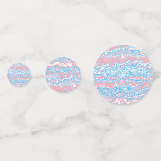 Confettis Drapeau de la Trans Pride Trippy Boho Super Wavy (Derrière)