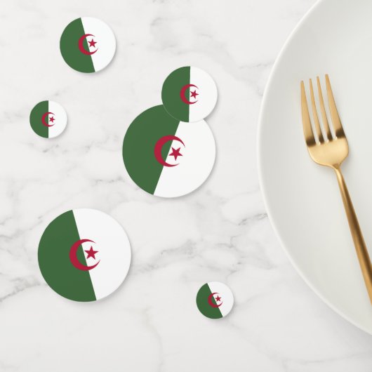 Confettis Drapeau de l'Algérie (Groupe)