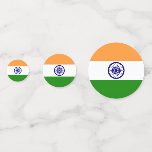 Confettis Drapeau de l'Inde (Derrière)