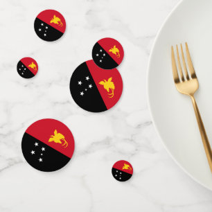 Confettis Drapeau de Papouasie-Nouvelle-Guinée