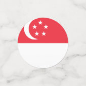 Confettis Drapeau de Singapour (Petit recto)