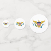 Confettis Drapeau des îles Vierges américaines Confetti, fêt (Devant)