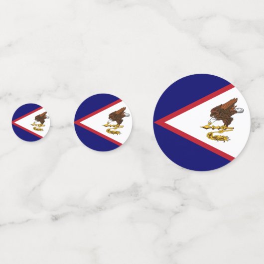 Confettis Drapeau des Samoa américaines (Derrière)