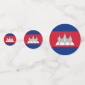 Confettis drapeau du Cambodge (Derrière)