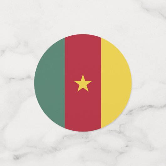 Confettis drapeau du Cameroun (Petit recto)