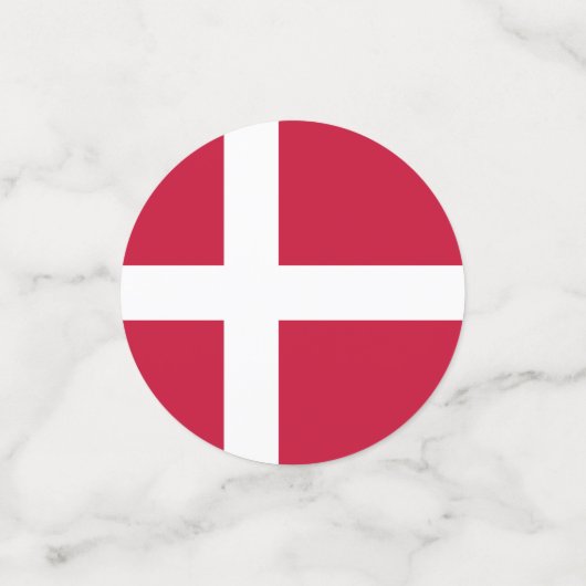 Confettis Drapeau du Danemark (Petit recto)