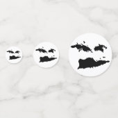 Confettis Drapeau et îles des îles Vierges américaines Noir  (Derrière)