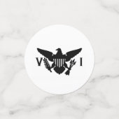 Confettis Drapeau et îles des îles Vierges américaines Noir  (Petit recto)