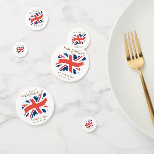 Confettis Drapeau King Charles III Union Jack (Groupe)