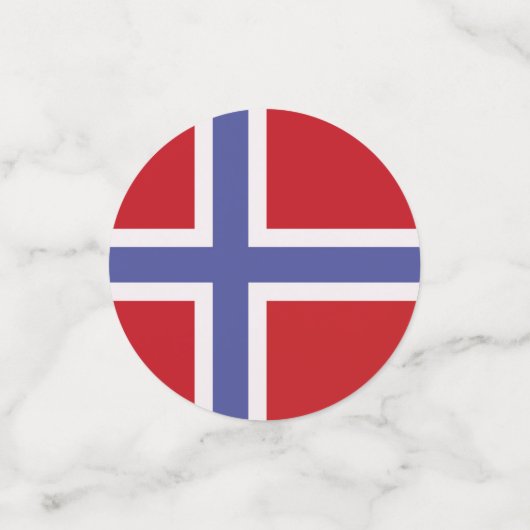 Confettis Drapeau norvégien (Petit recto)
