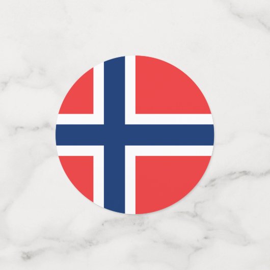 Confettis Drapeau norvégien (Petit recto)