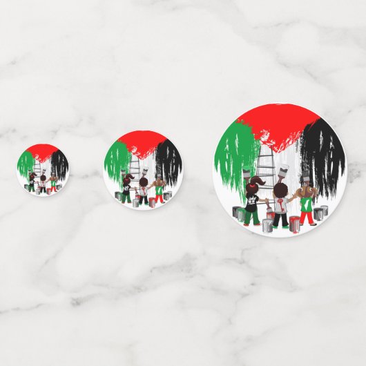 Confettis Drapeau palestinien peint par des enfants de Gaza (Devant)