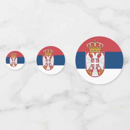 Confettis Drapeau Serbie (Derrière)