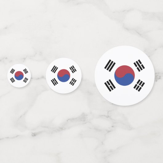 Confettis drapeau sud-coréen (Devant)
