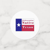 Confettis Drapeau texan natif de 7e génération (Petit recto)