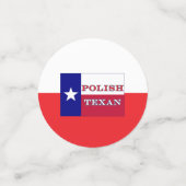 Confettis Drapeau texan polonais (Petit recto)