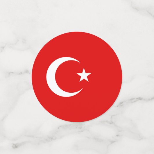 Confettis Drapeau turc (Petit recto)