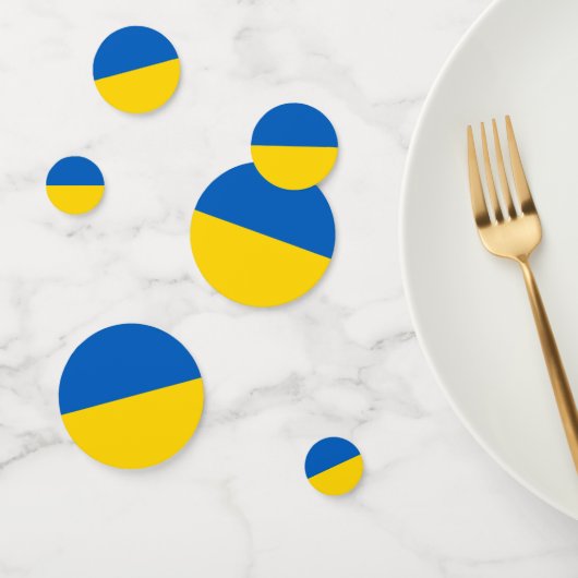 Confettis Drapeau ukrainien (Ukraine) (Groupe)