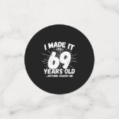 Confettis Drôle 69e Anniversaire Citation Sarcastique 69 Ann (Petit recto)