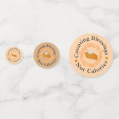 Confettis Drôle compte Bénédictions pas calories Merci (Devant)