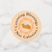 Confettis Drôle compte Bénédictions pas calories Merci (Petit recto)