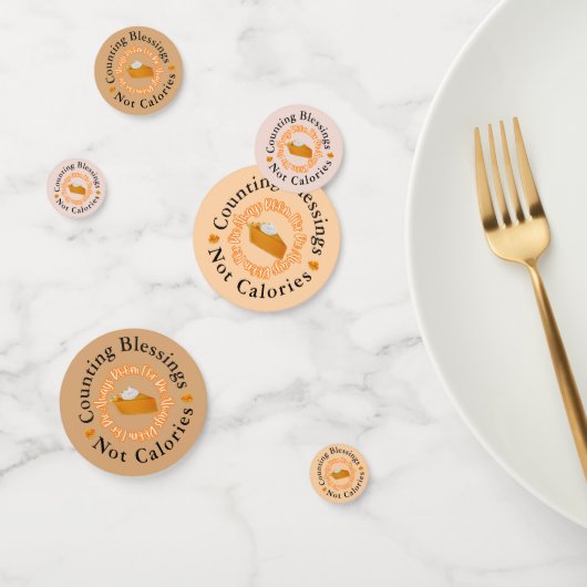 Confettis Drôle compte Bénédictions pas calories Merci (Groupe)