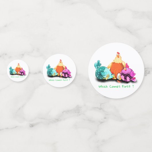 Confettis Drôle Poulets En Attente Oeuf À Hatch - Texte Pers (Devant)