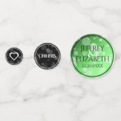 Confettis Élégant 20e anniversaire de Mariage d'émeraude (Derrière)