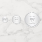 Confettis Élégant 25 Anniversaire Mariage d'argent (Devant)