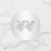 Confettis Élégant 25 Anniversaire Mariage d'argent (Petit recto)