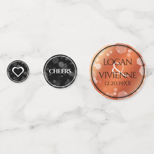 Confettis Élégant 32ème anniversaire de Mariage de bronze (Derrière)