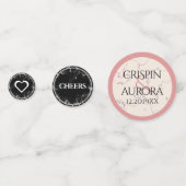 Confettis Élégant 37e anniversaire du Mariage Alabaster (Derrière)