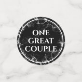 Confettis Élégant 37e anniversaire du Mariage Alabaster (Petit recto)