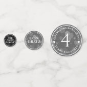 Confettis Élégant 4ème anniversaire de Mariage de lin (Devant)