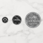 Confettis Élégant 4ème anniversaire de Mariage de lin (Derrière)