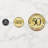 Confettis Élégant 50e anniversaire de Mariage d'or (Devant)