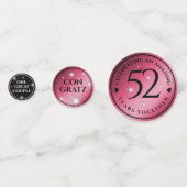 Confettis Élégant 52ème anniversaire de Mariage de rubis éto (Devant)