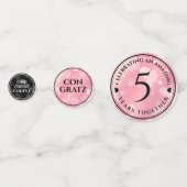 Confettis Élégant 5ème anniversaire Mariage de quartz Rose (Devant)